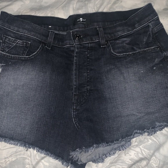7 For All Mankind NWOT Monroe High Rise Cut off Jeans short - Picture 5 of 7